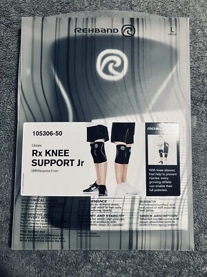 Rehband Knee Sleeve 105360-50 5MM Neoprene Size Large Junior Unisex Knee Support - Image 1 of 4