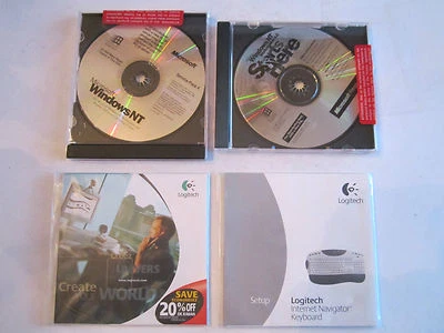 MICROSOFT WINDOWS NT & WINDOWS NT 4.0 & LOGITECH KEYBOARD SETUP & LOGITECH DISC - Image 1 of 4