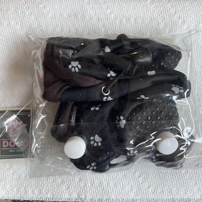 全新 狗 宠物鞋 爪保护 一脚蹬 靴子 Cinch 袜 黑色 X-小号 — 第 1/2 张图片