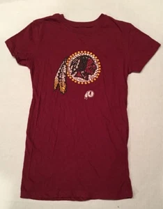Washington Redskins NFL Youth Girl Dark Red Short Sleeve Reebok T-Shirt Large 14 - Picture 1 of 4