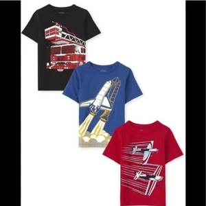 Children's Place Baby Toddler Boys Short Sleeve Graphic T-Shirt 3-Pack - Picture 1 of 5