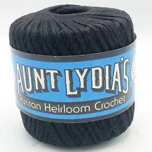 Tante Lydia's puritanisches Erbstück gehäkelter Faden schwarz #209 - Bild 1 von 6