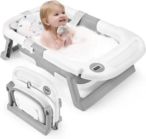 Baby Bathtub, Newborns Bath Essentials, Portable Bath Tub for Infant 0-24 Months - Picture 1 of 7