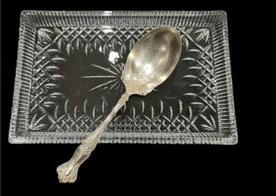 RARE 1847 Rogers Bros Vintage Grapevine TRIPLE SILVER PLATED 9” Salad Spoon,88g - Image 1 of 4