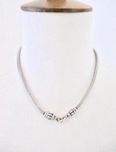 Vintage Lagos Caviar 925 Sterling 750/18k Yellow Gold Snake Necklace 36.3 grams - Picture 1 of 8