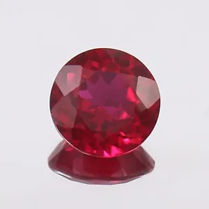 20 Ct Natural Mozambique Blood Red Ruby Round Cut Loose Cut Gemstone 14x4x7 MM - Picture 1 of 6