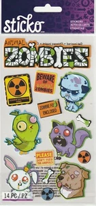 Sticko flat stickers ANIMAL ZOMBIES Halloween theme 96963 FAST FREE ship! - Picture 1 of 1