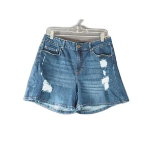 Indigo Rain Womens Shorts Jeans. Size 13/30 Blue Denim Shortie. Distressed. - Picture 1 of 9