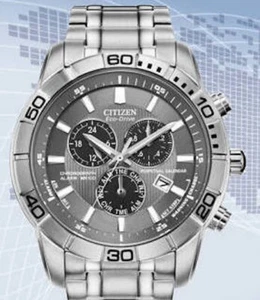 Citizen Eco-Drive Brycen Chronograph Stainless Steel Men's Watch BL5450-54H NWT - Picture 1 of 2