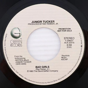 Junior Jr. Tucker – Bad Girls -1983 PROMO NFS - 45 rpm 7" Alied Geffen 7-29627 - Picture 1 of 7