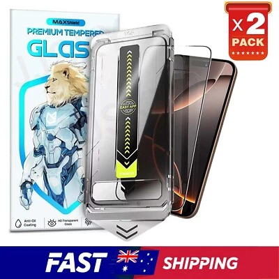 2X Tempered Glass Screen Protector For iPhone 17 Pro Max Air 16 15 14 13 12 11 - image 1 of 4