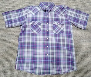 Vtg Saddle King By Key Mens Western Pearl Snap Short Sleeve Shirt 16.5 - Picture 1 of 6