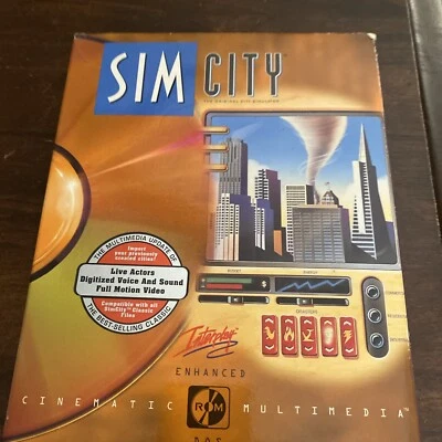 Sim City Multimedia Update Cinematic Enhanced Dos CD-Rom-Opened But CDROM Sealed - Image 1 of 4