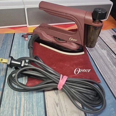 Mini plancha de viaje vintage OSTER granate doble voltaje 308-07A 120V 240V ¡NUNCA USADA! Foto 1 de 4