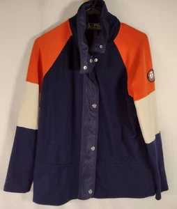 Lauren Ralph Lauren Active Wear, Women's Retro Light Jacket, Orange/Blue Size L - Picture 1 of 6