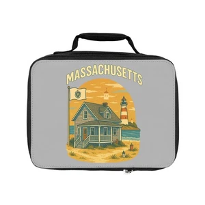 Coastal Massachusetts Brotzeittasche, Lunchbox mit Strandmotiv, maritimes Essen - Bild 1 von 5