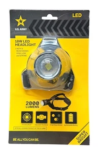 NEU US Army LED Stirnlampe 2000 Lumen Wiederaufladbar 3 Modi Kopflampe Hell - Bild 1 von 5