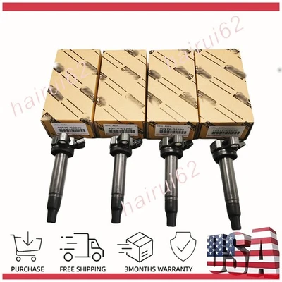 NEW 90919-02230 673-1303 4pcs Ignition Coils Denso For Toyota Tundra 4.7L V8 US Foto 1 de 4