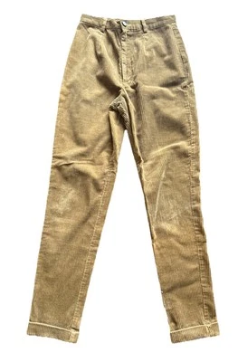 Pantalones gruesos de pana vintage para mujer Ralph Lauren, talla 4, marrón con puño Foto 1 de 2