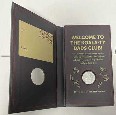 Koala-Ty Dads Club 1/4oz Proof Silver Official Member Medallion - Image 1 of 4