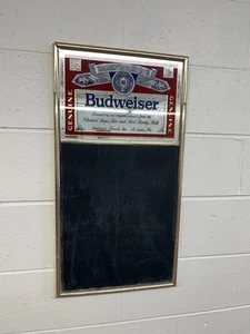 Budweiser Spiegel mit Kreidetafel Menütafel 15" x 28" 1992 Vintage "Beschreibung lesen." - Bild 1 von 10
