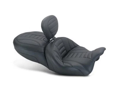 Mustang Asiento Touring Vintage Una Pieza con Respaldo Conductor Moto 79592 Foto 1 de 4