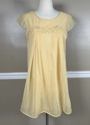 Camisón Babydoll Amarillo Gaymode Vintage Gasa Mediano Penney's Negligee Foto 1 de 4