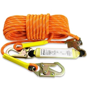 Fall Protection Safety Rope 50FT Heavy Duty Vertical Roofing Rope with Alloy ... - Picture 1 of 7
