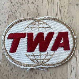 TWA VINTAGE ORIG ANNI 70 60 COMPAGNIE AEREE UNIFORME TOPPA LOGO AEREO Trans World Airlines raro - Foto 1 di 8