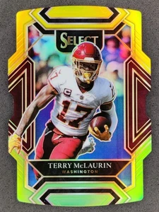 2021 Panini Select TERRY McLAURIN Yellow Green Prizm Die Cut Club #234 Wash - Picture 1 of 2