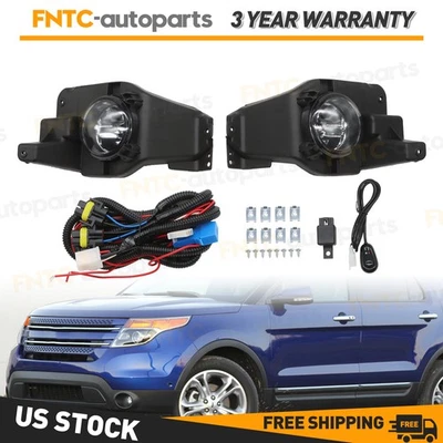 Left+Right Fog Lights For 2012-2013-2014-2015 Ford Explorer Driving Bumper Lamps - Image 1 of 4