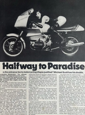 BMW R100RS - ORIGINAL 1977 ROAD TESTS COVERING 8 PAGES - Image 1 of 4