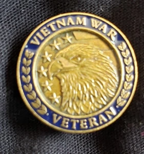 USA Vietnam War Veteran Commemorative Lapel Badge - Picture 1 of 2