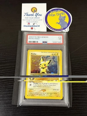 2000 Pokemon Pichu 12/111 Holo Neo Genesis - PSA 7 ✨ New Cert ✨ - Image 1 of 4
