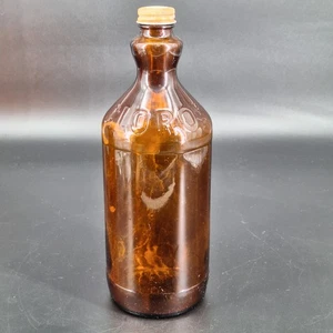 Vintage Clorox Glas Bernstein Braun Flasche - Bild 1 von 10