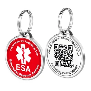 ESA QR Code ID Tags - Dog Tags- Cat Tags: Instant Online ESA Profile Access a... - Picture 1 of 9