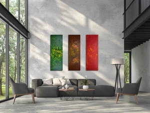 Abstrakte, unikate Leinwandbilder "NOHEA, XOLA I, YARINA" , Acryl-Malerei - Bild 1 von 18