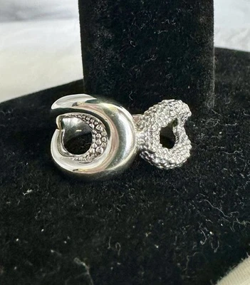 Anillo palomitas de maíz de plata esterlina MICHAEL DAWKINS; TALLA 8,5 Foto 1 de 4