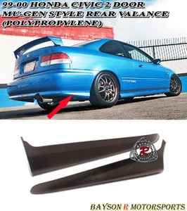 Fits 99-00 Honda Civic 2/4dr Mu-gen Style Rear Lip Valences Aprons (PU) - Picture 1 of 4