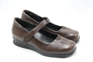 Kumfs Shoes Womens EU 39 US 8 Mary Jane Brown Comfort Casual Low Top Wedge - Picture 1 of 7