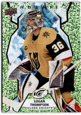 2021-22 Upper Deck Ice Green #131 LOGAN THOMPSON RC  Vegas Golden Knights - Image 1 of 2