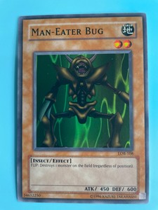 Yu-gi-oh! Cards MAN-EATER BUG Insect LOB-108 1996 YUGIUH playing card MINT