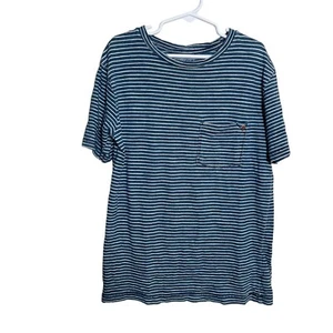 Gap Kids T-Shirt Boy's Medium Blue Striped Crew Neck Short Sleeve Colorful Top - Picture 1 of 8