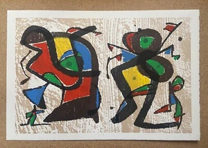 Joan Miro WOODCUT Original Print Artwork Juan Art DOUBLE PAGE ART LIMITED - Picture 1 of 7