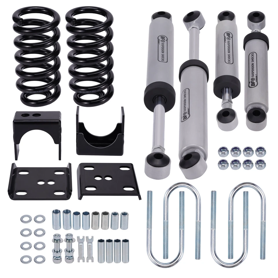 Kit abatible reductor de caída de 3"/5" para resortes y amortiguadores Chevy C10 GMC C15 1973-1987 Foto 1 de 4