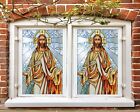 3D Jesus Cross B1507 Window Film Print Sticker Cling Stained Glass UV Block Sin