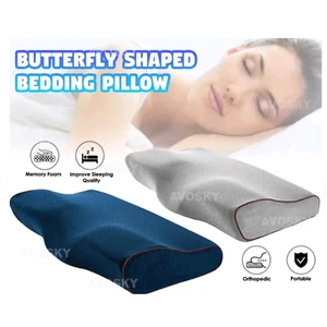 Butterfly Shaped Pillows Cervical Orthopedic Memory Foam Pillow Neck Pain - Picture 1 of 10