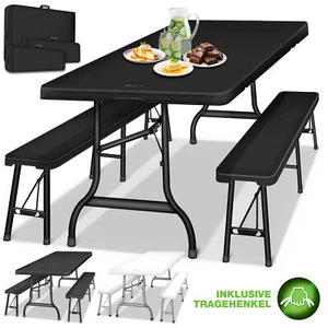 tillvex® Bierzeltgarnitur Set klappbar Festzeltgarnitur Bierbankgarnitur 180 cm - Bild 1 von 28