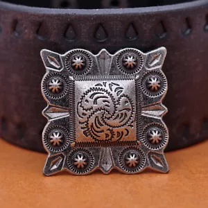 31 mm 10 Stck. WESTERN BLUMEN SATTEL ANTIK SLIVER BEEREN GÜRTEL Lederhandwerk CONCHOS - Bild 1 von 10
