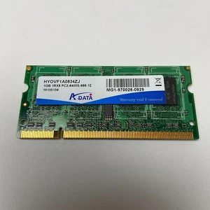ADATA 1GB 1RX8 PC2-6400S-666-12 RAM MEMORY WORKS, PULLED FROM WORKING LAPTOP - Picture 1 of 2